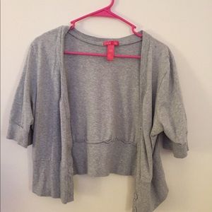 Mix & Co crop grey cardigan